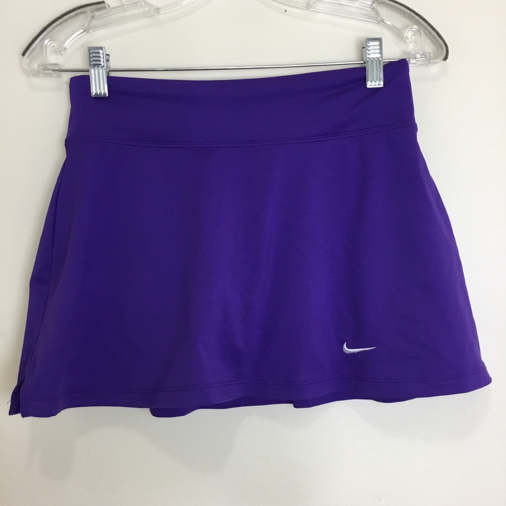 Nike Purple Tennis Skirt with White Swoosh